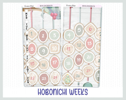 FESTIVE FLAIR Hobonichi Weeks || Weekly Planner Sticker Kit
