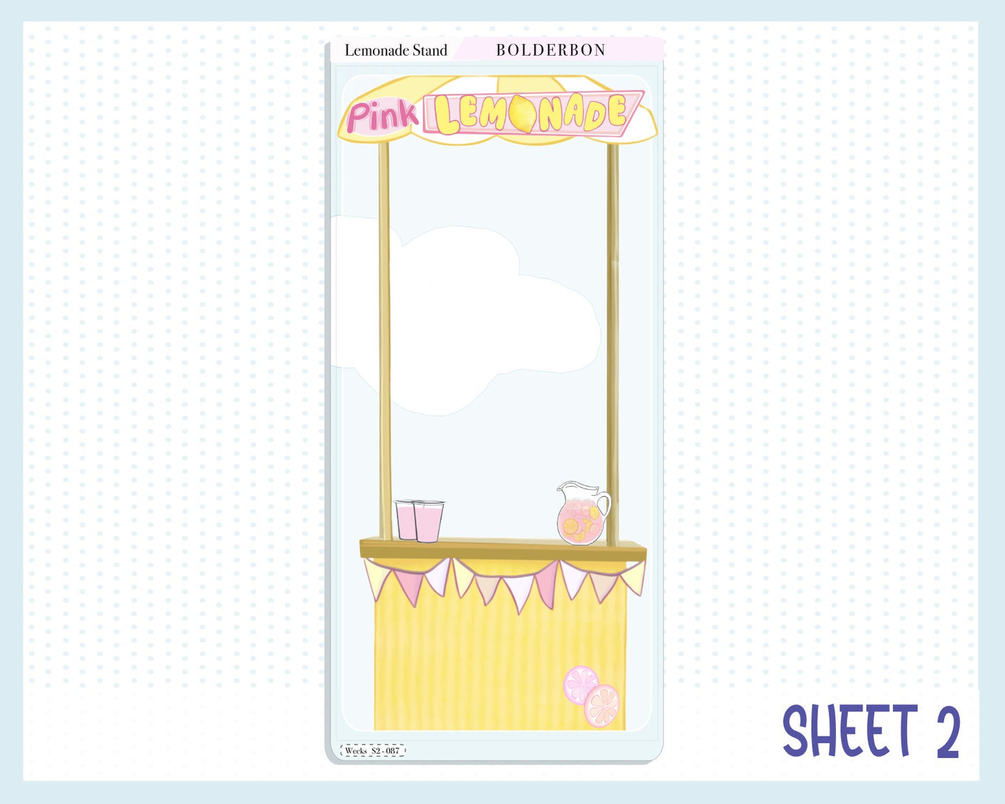 LEMONADE STAND || Hobonichi Weeks Planner Sticker Kit