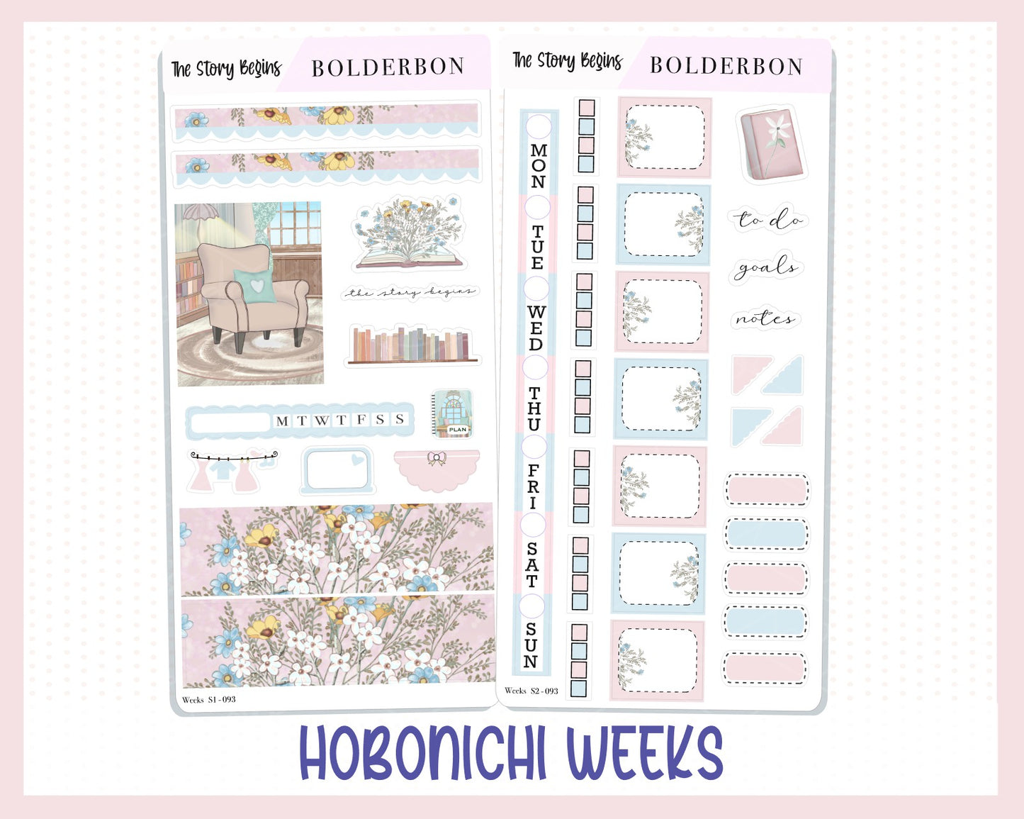 THE STORY BEGINS Hobonichi Weeks || Weekly Planner Sticker Kit