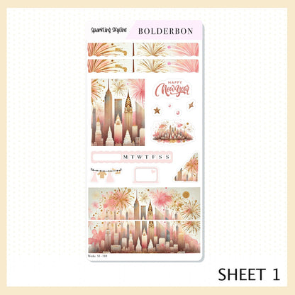 SPARKLING SKYLINE Hobonichi Weeks || Planner Sticker Kit