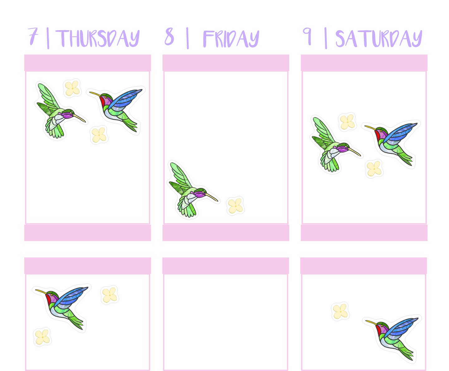 HUMMINGBIRD || Icon Planner Stickers