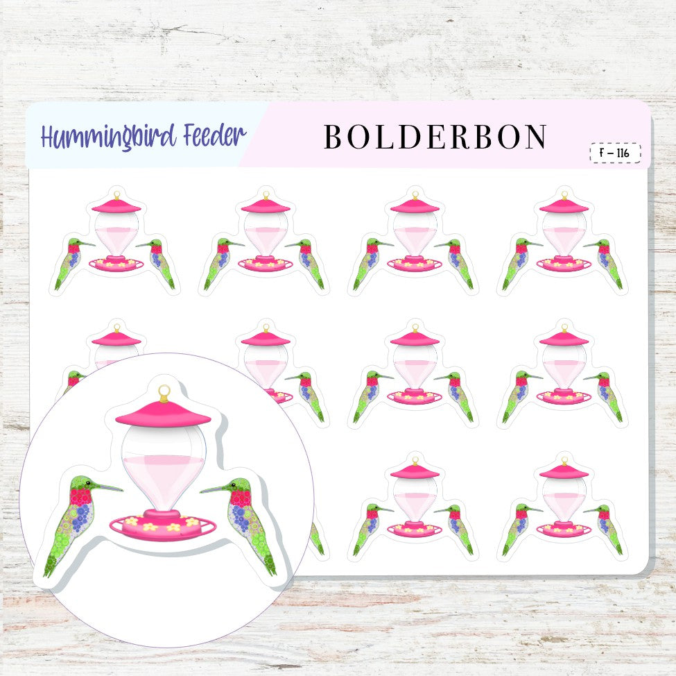 HUMMINGBIRD FEEDER || Icon Planner Stickers