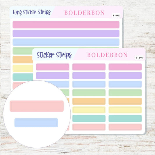 STICKER STRIPS || Planner Stickers, Colorful, Functional, Headers, Dividers