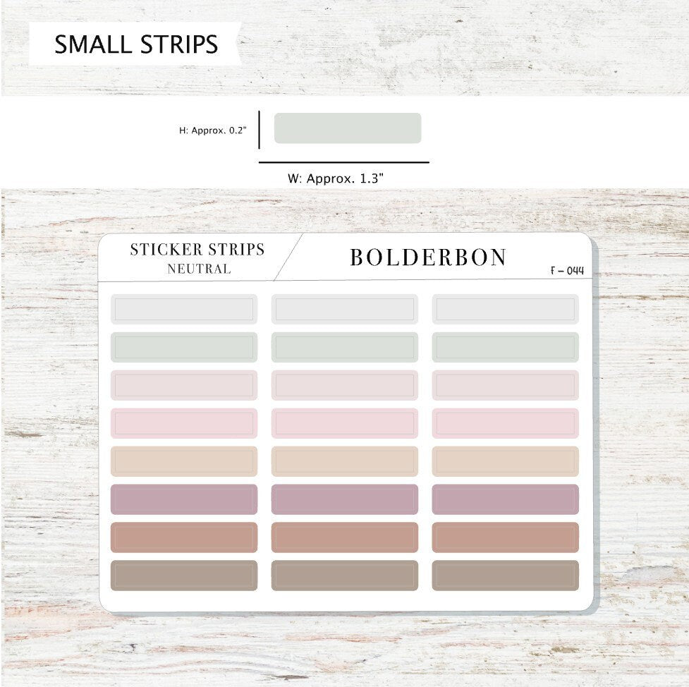 STICKER STRIPS Neutral || Planner Stickers, Dividers, Functional, Headers