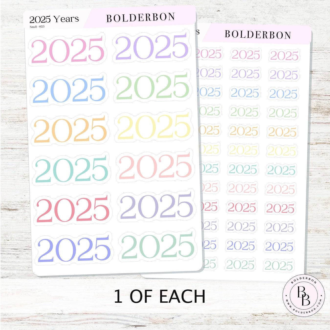 2025 YEAR - COLORFUL || Script Planner Stickers