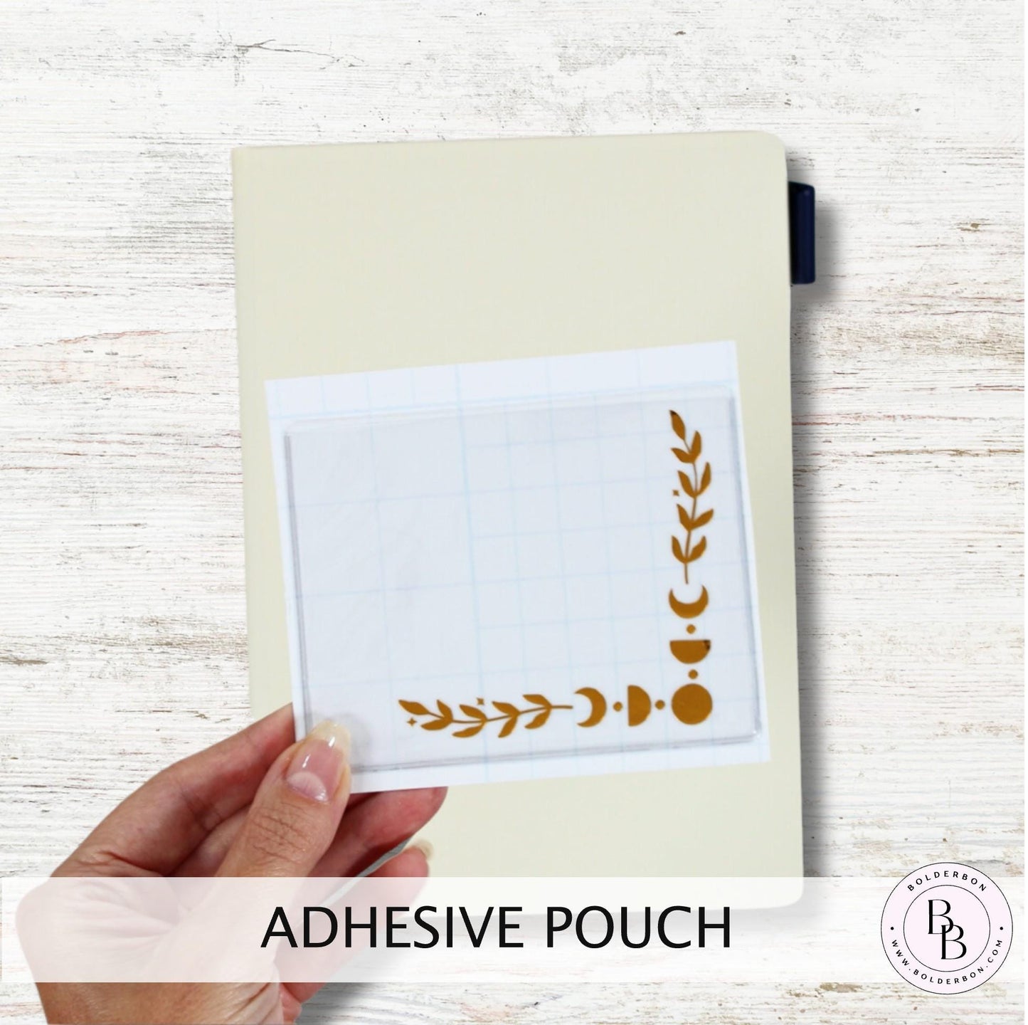 MOON PHASE Removable Adhesive Sticky Pocket Pouch || Perfect for Planners, Journals & Scrapbooking