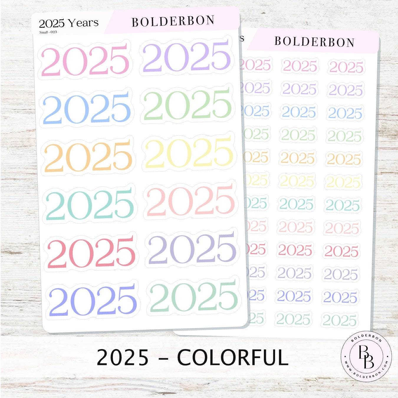 2025 YEAR - COLORFUL || Script Planner Stickers