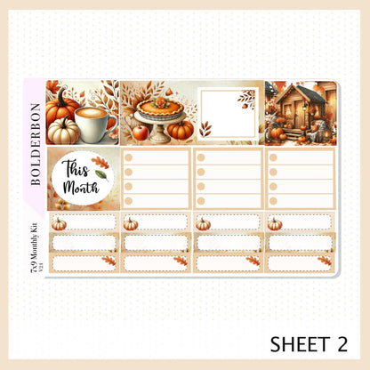 NOVEMBER 7x9 Monthly Sticker Kit || Fall Vibes