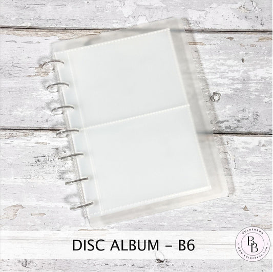 DISC ALBUM with sleeves || B6 Cover Size, Discbound Album, Sticker Storage, Journal Card Holder, Photo, Prints