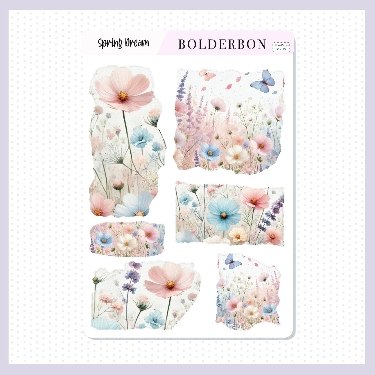 SPRING DREAM || Torn Pieces Journal Stickers