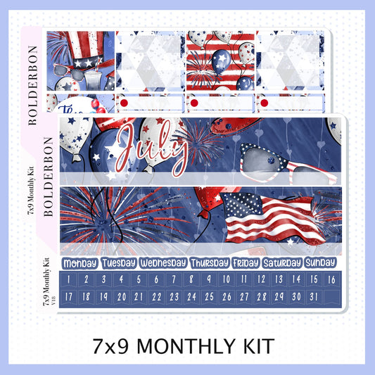 JULY 7x9 Monthly Sticker Kit