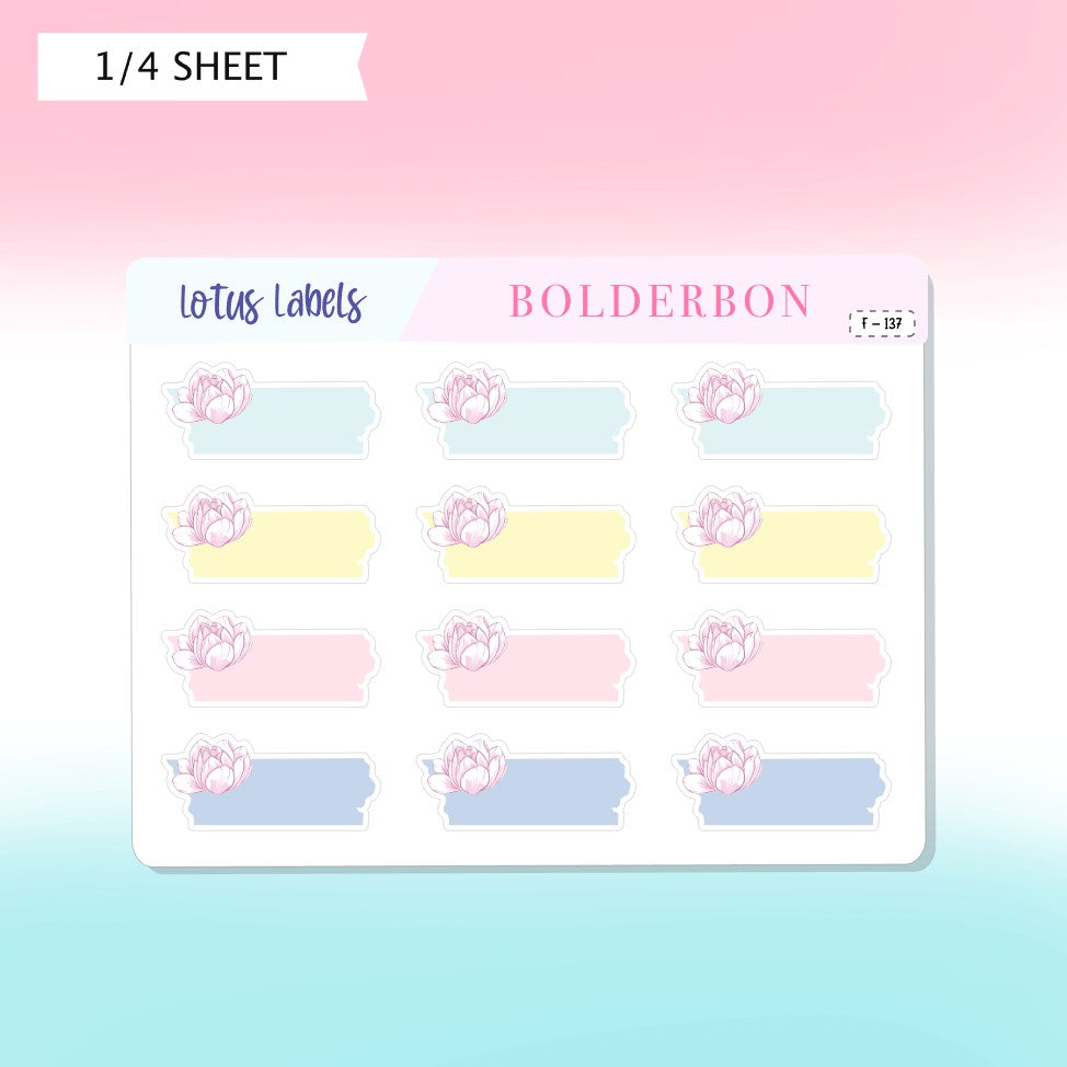 LOTUS LABELS || Functional Planner Stickers