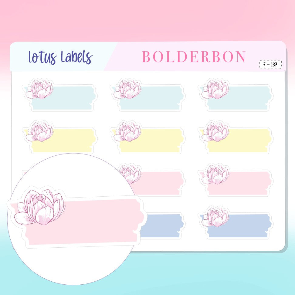 LOTUS LABELS || Functional Planner Stickers