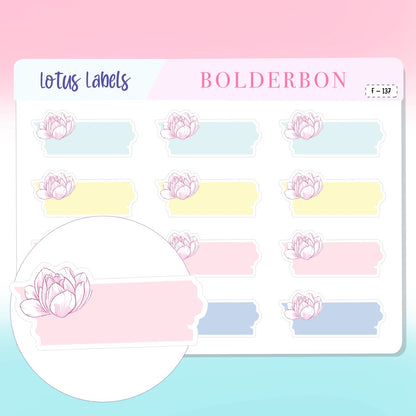 LOTUS LABELS || Functional Planner Stickers