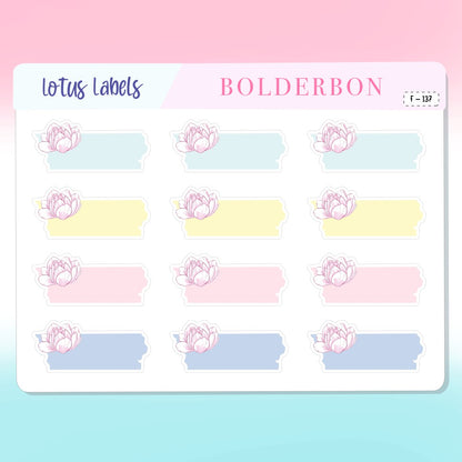 LOTUS LABELS || Functional Planner Stickers