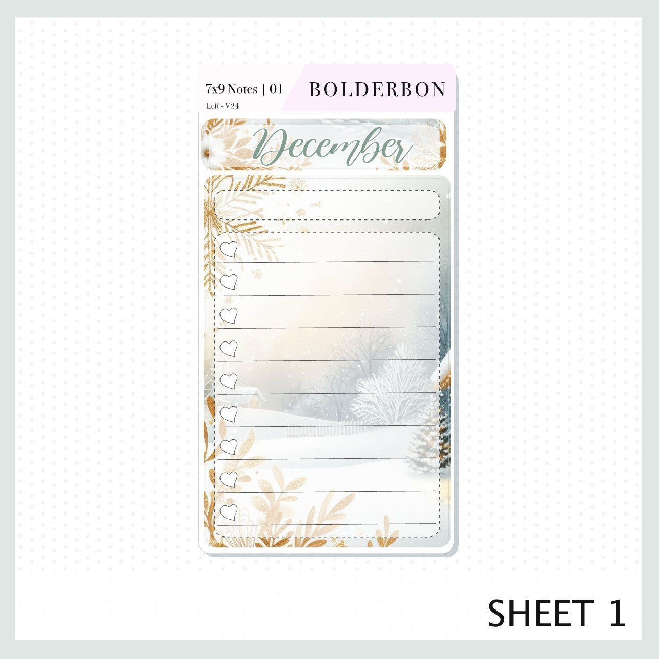 DECEMBER 7x9 Notes Kit || Planner Sticker Kit for Erin Condren Dashboard