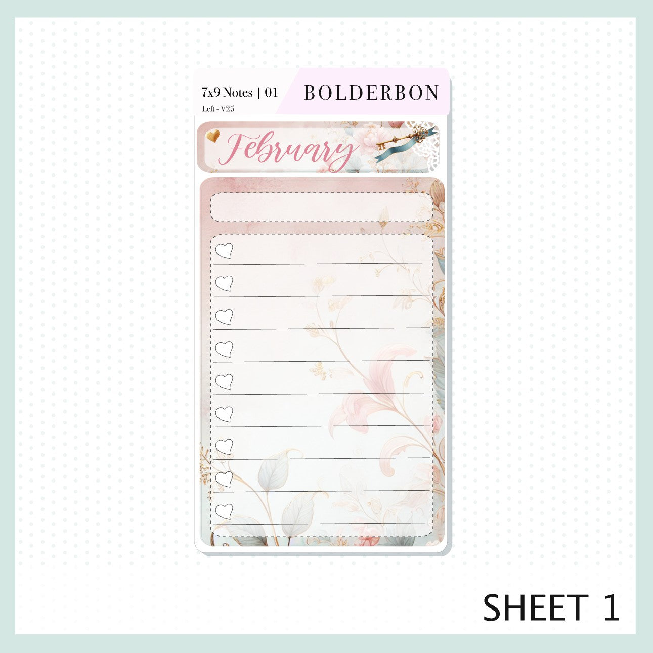 FEBRUARY 7x9 Notes Kit || Planner Sticker Kit for Erin Condren Dashboard