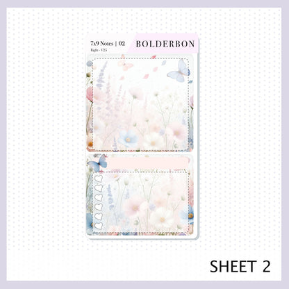 April 7x9 Notes Kit || Spring Dream, Planner Sticker Kit for Erin Condren Dashboard