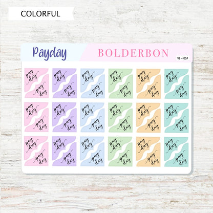 PAYDAY CORNER || Functional Planner Stickers