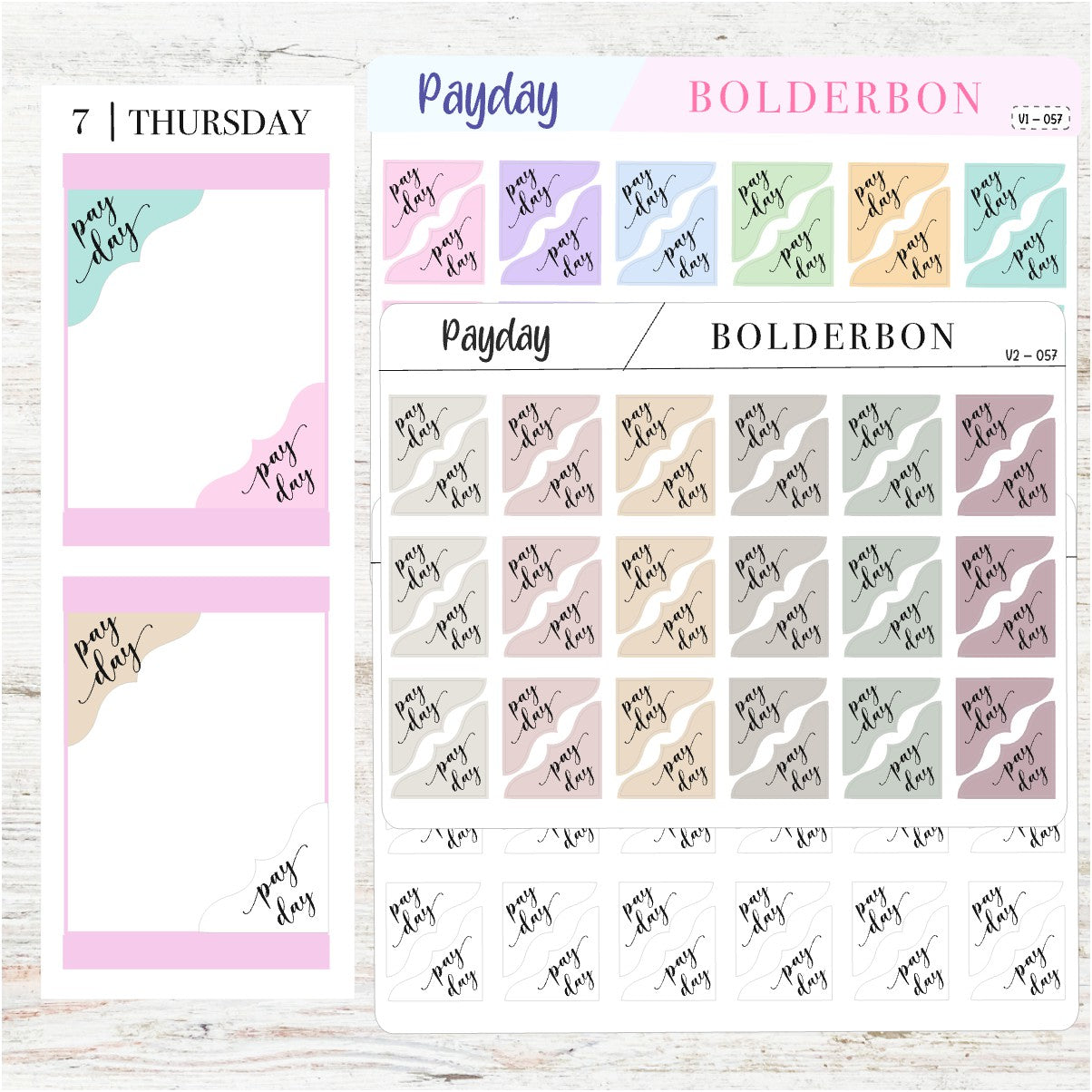 PAYDAY CORNER || Functional Planner Stickers