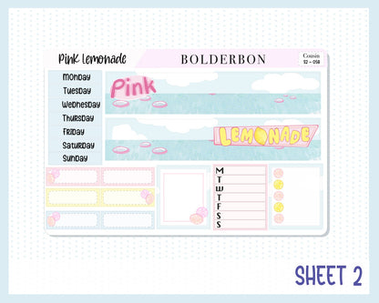 PINK LEMONADE || Hobonichi Cousin Planner Sticker Kit