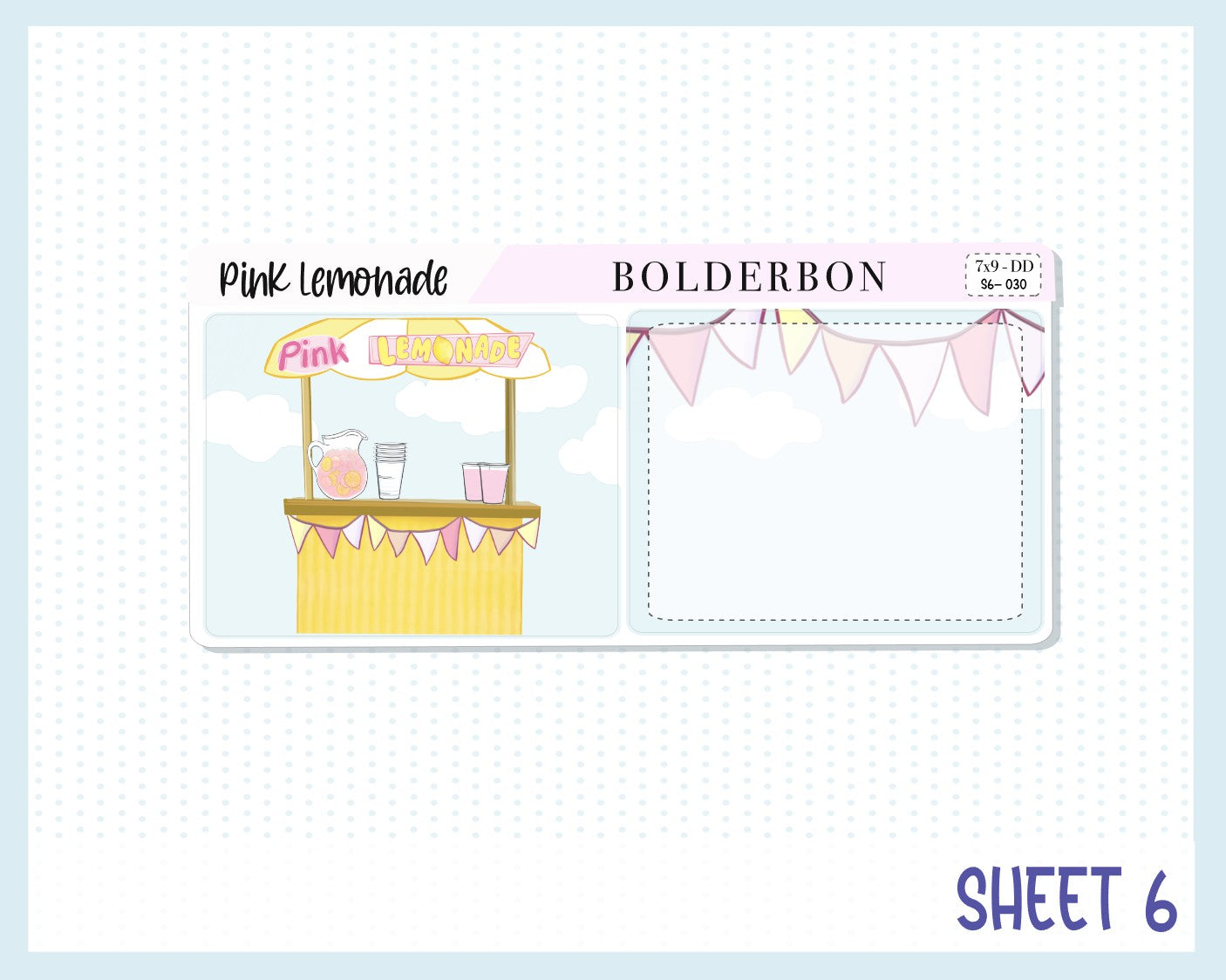 PINK LEMONADE "7x9 Daily Duo" || Weekly Planner Sticker Kit for Erin Condren