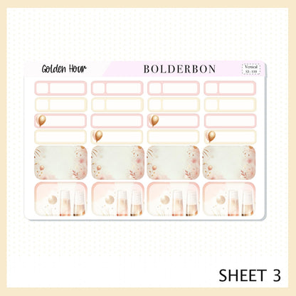 GOLDEN HOUR || 7x9 Vertical Planner Sticker Kit