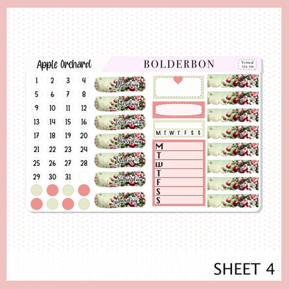 APPLE ORCHARD || 7x9 Vertical Planner Sticker Kit