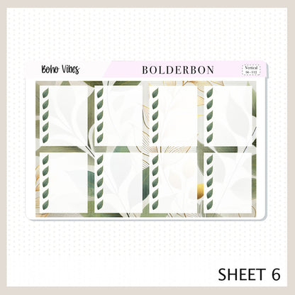 BOHO VIBES || 7x9 Vertical Planner Sticker Kit