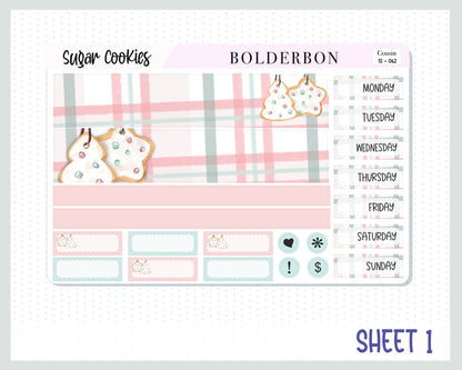 SUGAR COOKIES Hobonichi Cousin || Weekly Planner Sticker Kit Hand Drawn