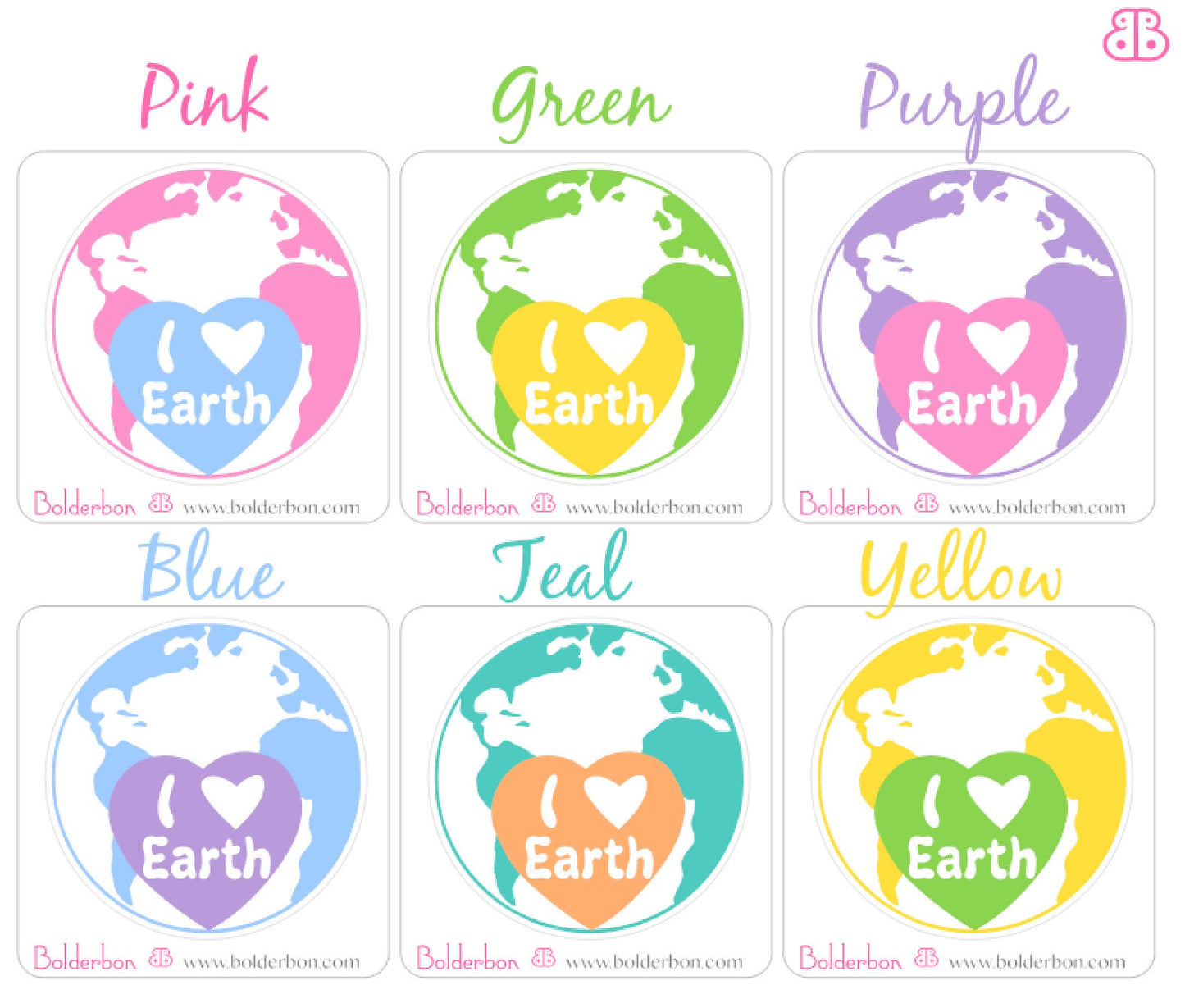 I Heart Earth Sticker || Cute Vinyl Sticker