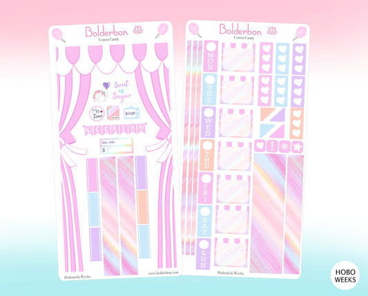 COTTON CANDY || Hobonichi Weeks Planner Sticker Kit