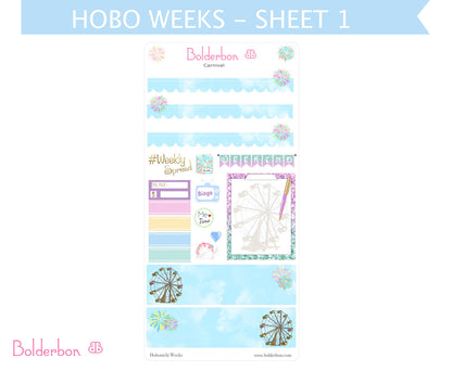 CARNIVAL || Hobonichi Weeks Planner Sticker Kit