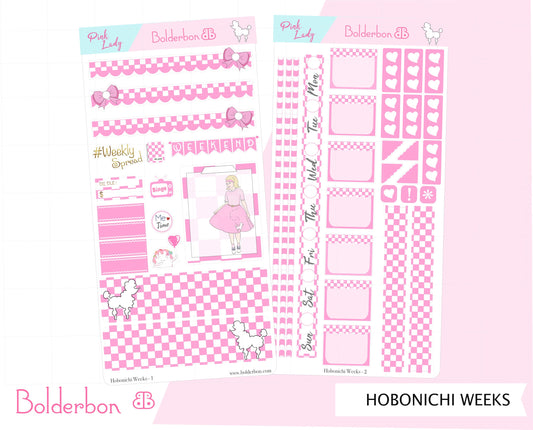 PINK LADY || Hobonichi Weeks Planner Sticker Kit