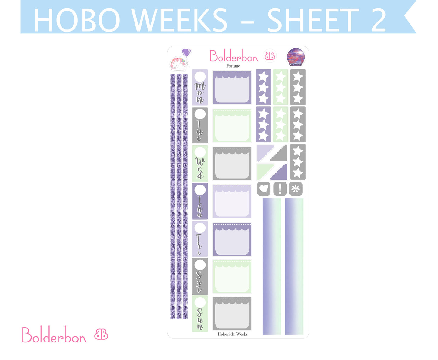 FORTUNE || Hobonichi Weeks Planner Sticker Kit