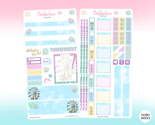 CARNIVAL || Hobonichi Weeks Planner Sticker Kit