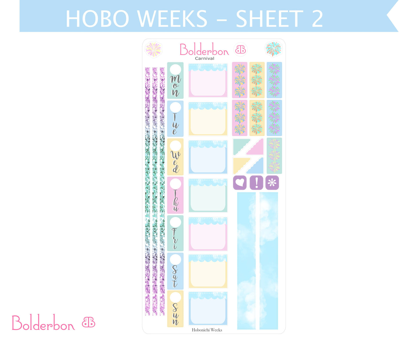 CARNIVAL || Hobonichi Weeks Planner Sticker Kit