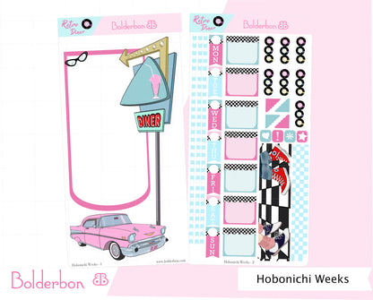 RETRO DINER || Hobonichi Weeks Planner Sticker Kit