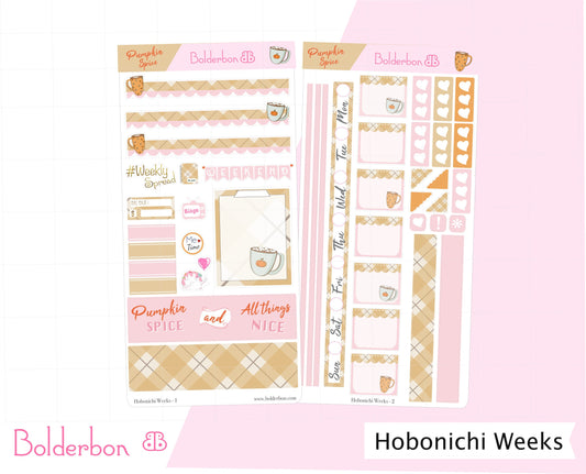 PUMPKIN SPICE || Hobonichi Weeks Planner Sticker Kit