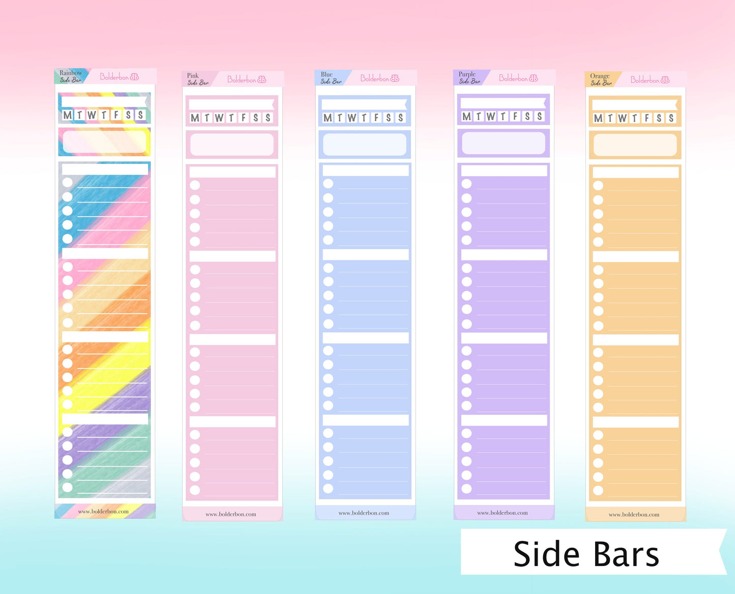 SIDEBAR STICKERS || Checklist Planner Stickers for Erin Condren, Hobonichi Cousin, and More!