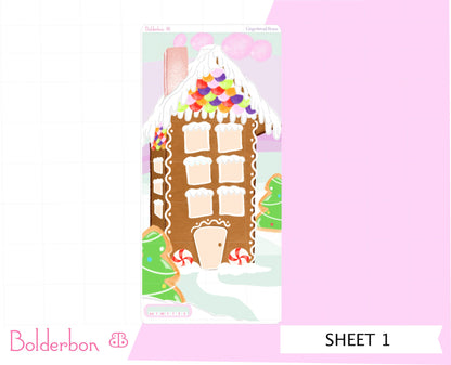 GINGERBREAD HOUSE || Hobonichi Weeks Planner Sticker Kit