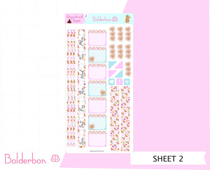 GINGERBREAD KISSES || Hobonichi Weeks Planner Sticker Kit