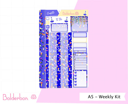 CONFETTI || Hobonichi Cousin Planner Sticker Kit