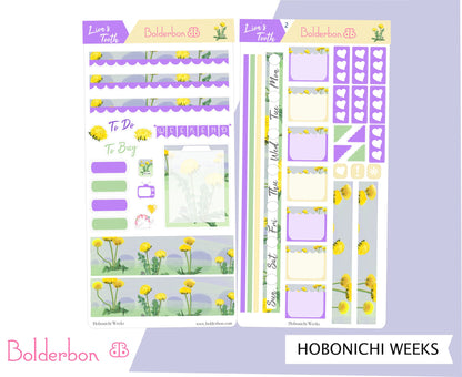 LION'S TOOTH || Hobonichi Weeks Planner Sticker Kit