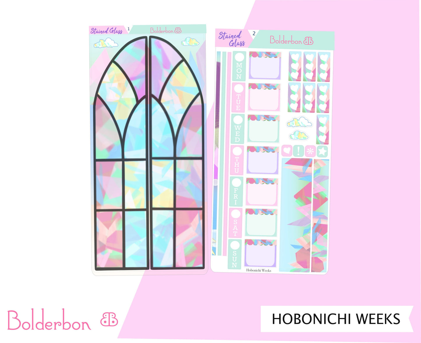 STAINED GLASS || Hobonichi Weeks Planner Sticker Kit