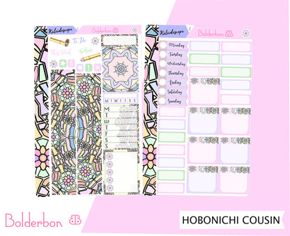 KALEIDOSCOPE || Hobonichi Cousin Planner Sticker Kit