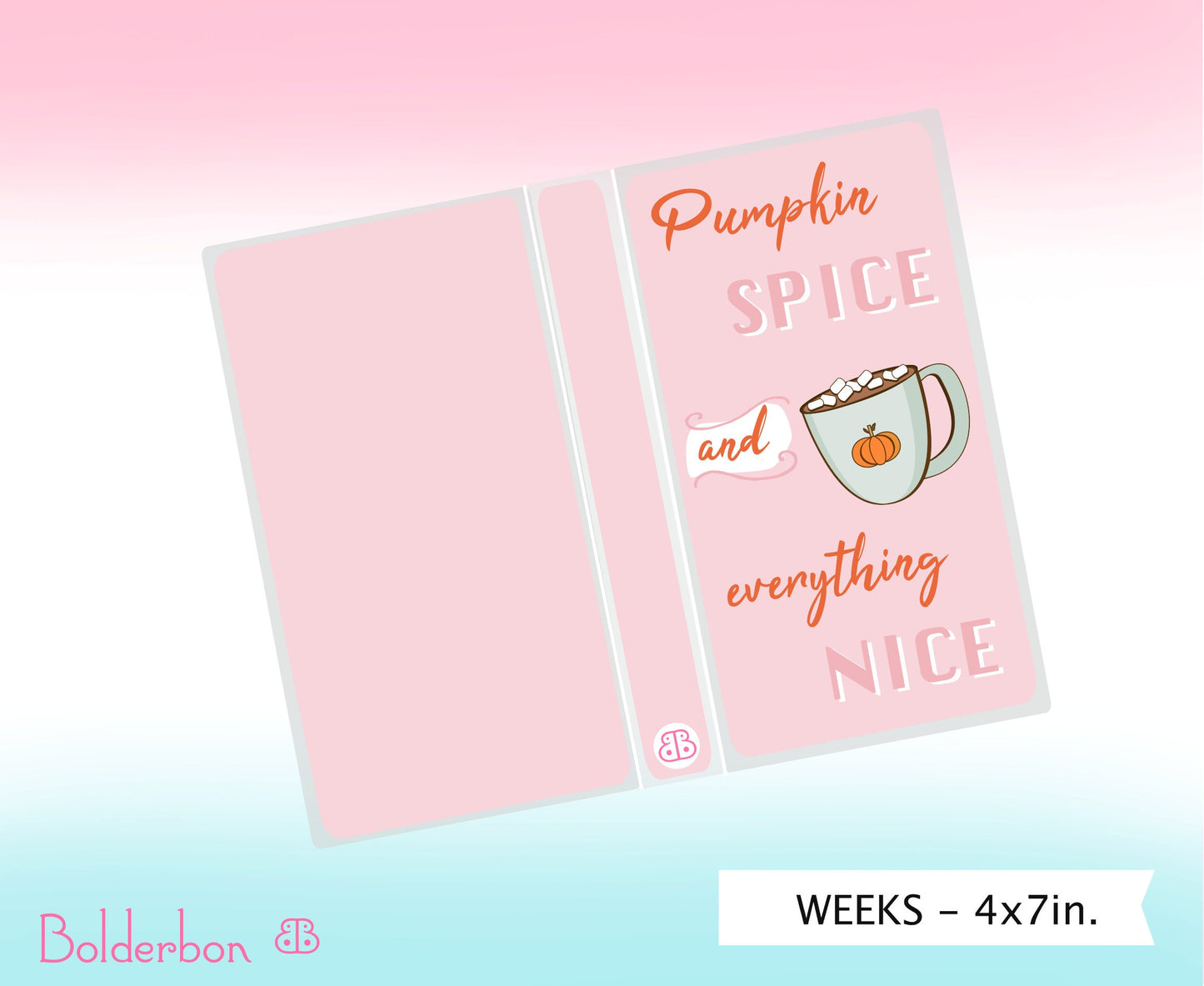 Sticker Album 6x8 || Pumpkin Spice and Everything Nice, 3x4 Washi Album, Jumbo and Mini Album, Planner Stickers, Sticker Storage, Cute