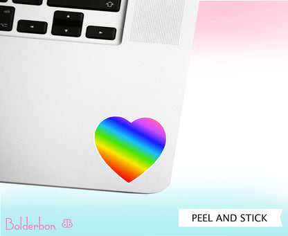 Rainbow Heart | Decal, Vinyl, Sticker, Love, Pride, Gay, LGBTQ