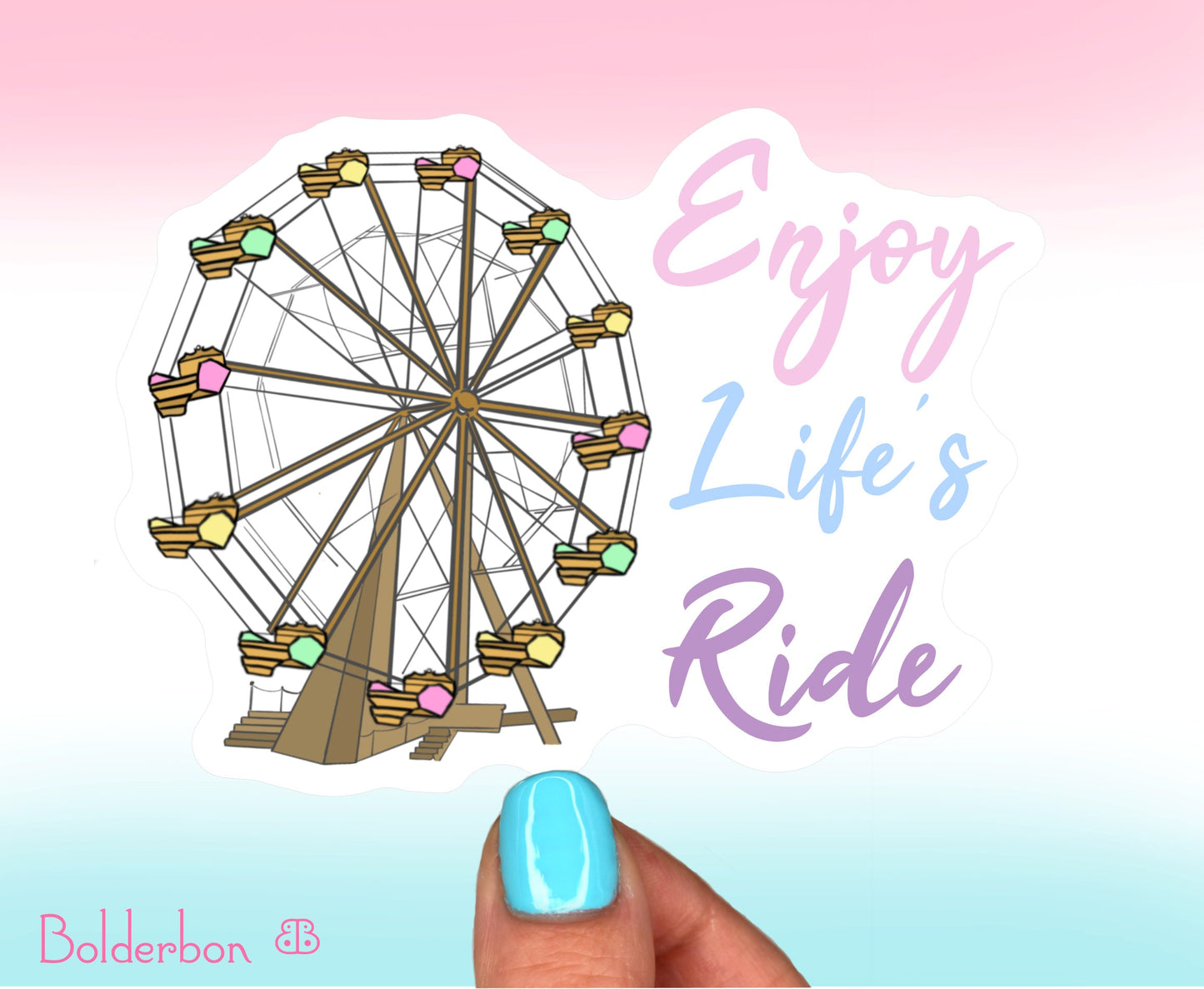 ENJOY LIFE'S RIDE || Cute Vinyl Sticker