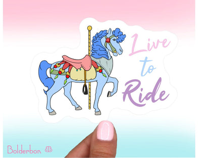 LIVE TO RIDE || Cute Vinyl Sticker